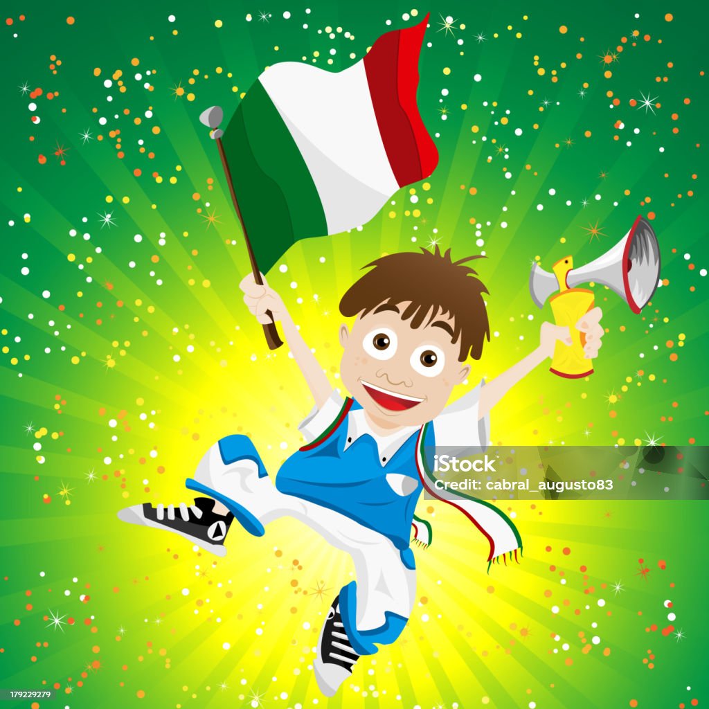 Garçon Fan de football Italie - clipart vectoriel de Aspiration libre de droits