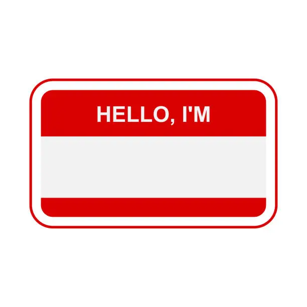 Vector illustration of Name Badge Vector