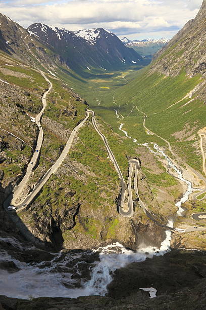 istock Trollstigen mountain road and Stigfossen waterfall, Norway 179230606