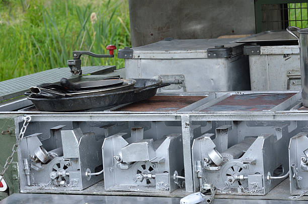 istock Cooking stove of army field kitchen 179230876