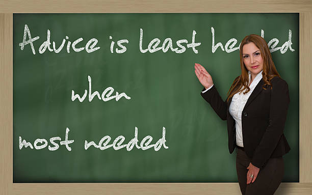 istock Teacher showing Advice is least heeded when most needed 179231359