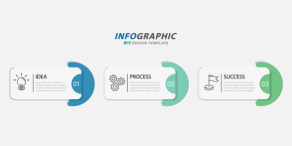 Timeline Creator infographic template. 3 Step timeline journey, calendar Flat simple infographics design template. presentation graph. Business concept with 3 options, vector illustration.