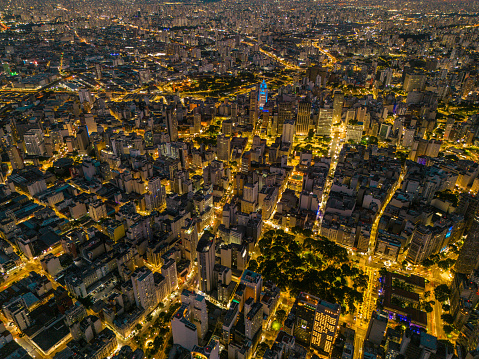 Urban electric light in São Paulo