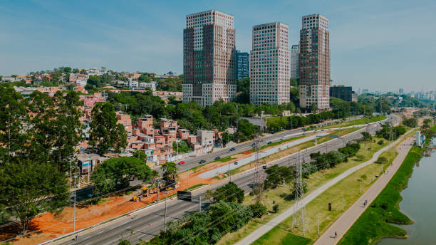 Luxury Condominium x Favela, side by side. Inequality in a developing country