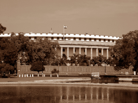 indian parliament house at new delhi