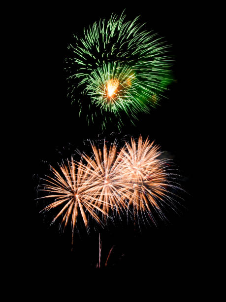 istock Brightly Colorful Fireworks on twilight background 1792339509