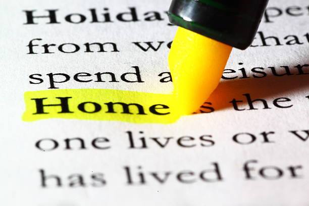 istock Word home highlighted with a yellow marker 179234014