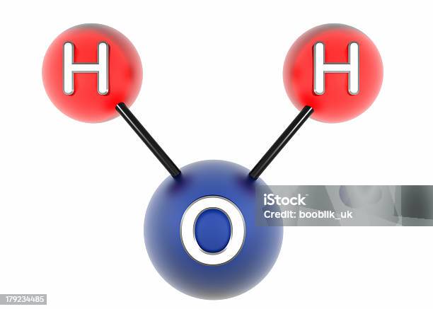 H2o Molecule Stock Photo - Download Image Now - Atom, Education, Horizontal