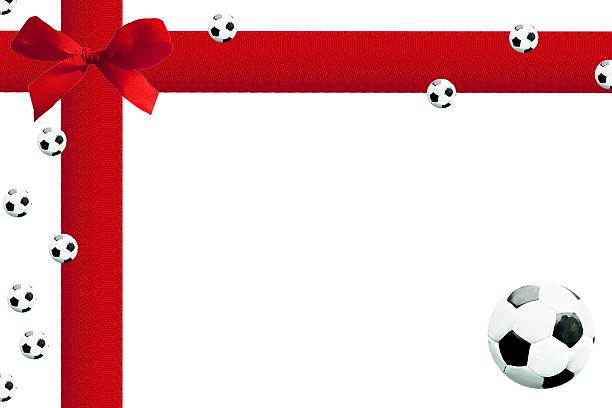 red bow and soccer ball red bow and soccer ball schenken stock pictures, royalty-free photos & images