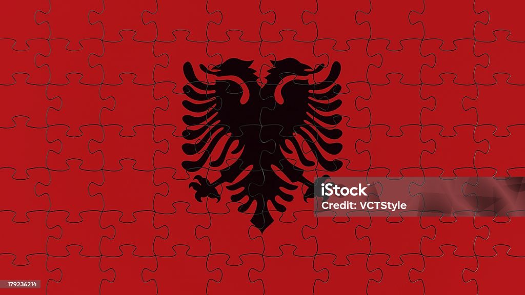 Albanische-Flagge - Lizenzfrei Albanien Stock-Foto