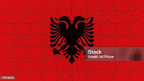 Albanischeflagge Stockfoto und mehr Bilder von Albanien - Albanien, Albanische Flagge, Digital generiert