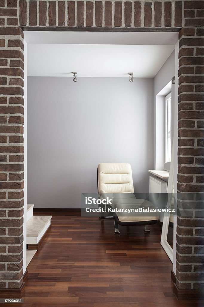 Country home - passage Country home - passage with comfortable chaise lounge Apartment Stock Photo