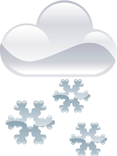 snow flakes cloud illustration - chris snow stock illustrations