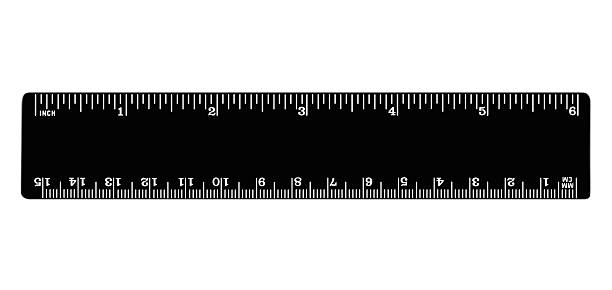 istock Black ruler isolated, inches, centimeters, milimeters, imperial metric length units 179236626