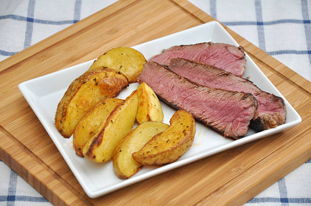 istock juicy steak with potato wedges 179238465