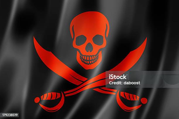 Bandiera Dei Pirati Il Jolly Roger - Fotografie stock e altre immagini di A forma di croce - A forma di croce, Bandiera, Bandiera dei pirati