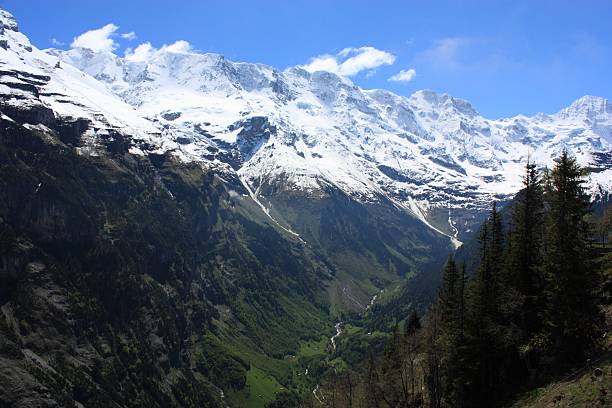 alpes suisses - switzerland european alps schreckhorn horizontal photos et images de collection