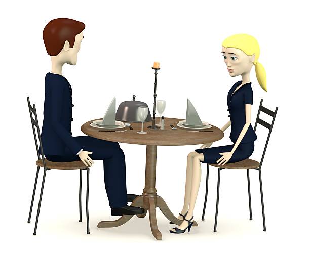 istock cartoon characters sits on restaurant 179239101
