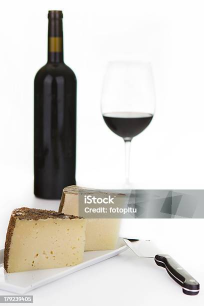 Cheese And Red Wine Stock Photo - Download Image Now - Aperitif, Cheese, Close-up