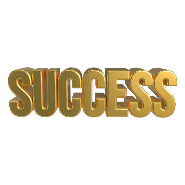 Golden 3D Business Text Rendering - Elegance and Prosperity