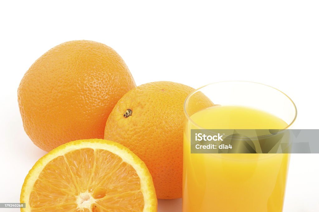 Sumo de laranja e as laranjas - Royalty-free Alimentação Saudável Foto de stock