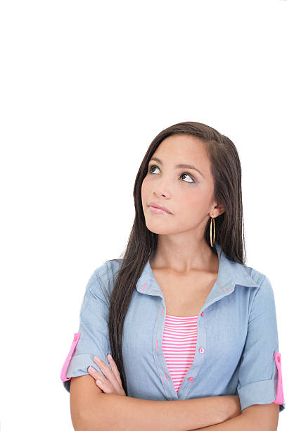 istock Thoughtful and worried woman looking up 179240818