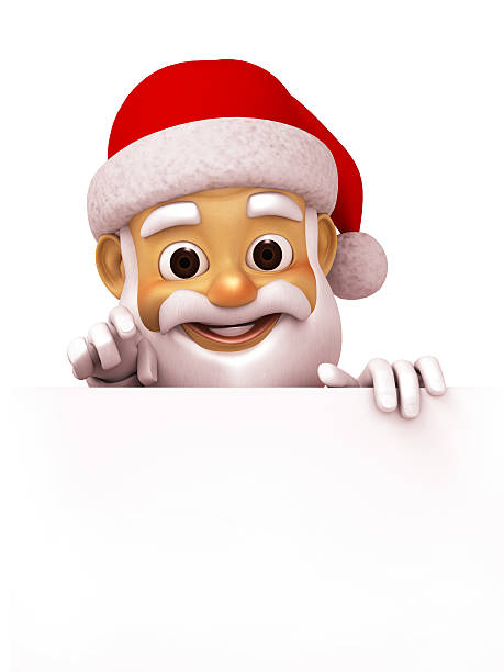istock Happy Santa Claus peeping round and pointing 179241556