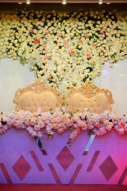 istock Romantic table setting in a restaurant for relaxation. Wedding decor for newlyweds at a Banquet. Dried flowers Floristics and candles. Restaurant and catering services for the bride 1792421409