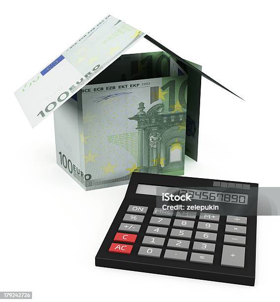 Kredyt Hipoteczny Kalkulator Euro - zdjęcia stockowe i więcej obrazów Bez ludzi - Bez ludzi, Biznes, Dom - Budowla mieszkaniowa