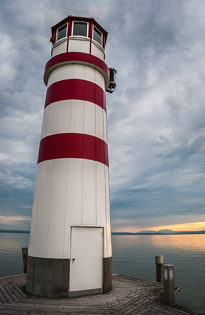 istock Lighthouse at Lake Neusiedl during sunset 179242903