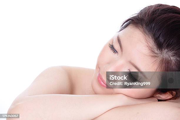 Sleep Woman Close Up Portrait Stock Photo - Download Image Now - Adult, Asian and Indian Ethnicities, East Asian Ethnicity