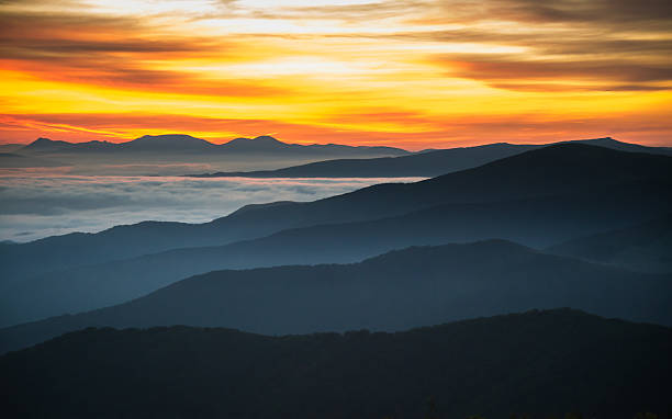 the rising sun - roan mountain state park 뉴스 사진 이미지