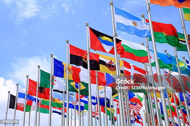 Brasil Argentina Y World Flags Foto de stock y más banco de imágenes de Negocio global - Negocio global, Bandera nacional, Comunidad global