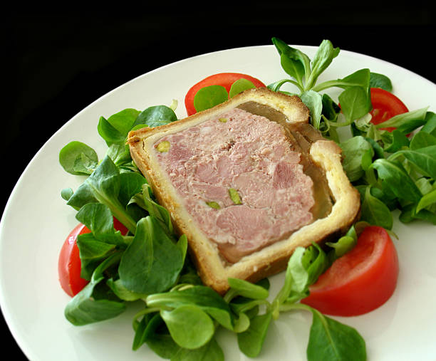 Pâté en croûte stock photo