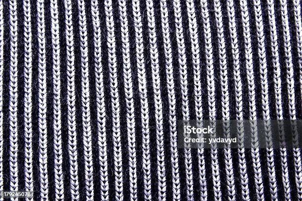 Closeup Of Knitted Wool Texture Black White Gray Stock Photo - Download Image Now