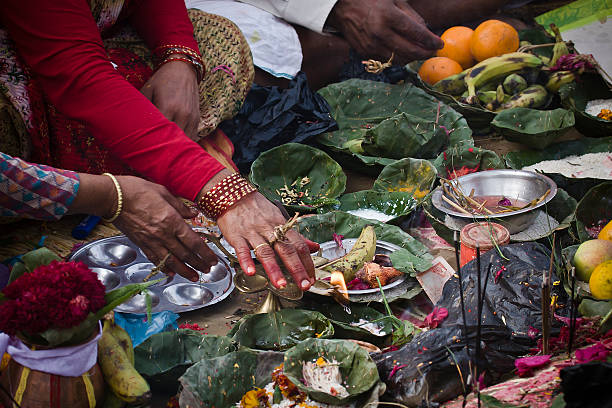 istock Offering in nepali hindu ceremony ( puja ) 179245299