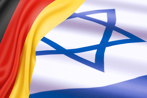 Flags of Israel and Germany