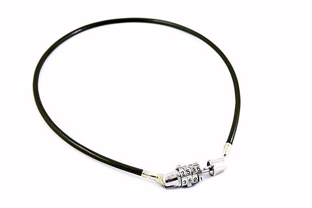 istock Steel cable bike lock 179246539