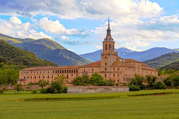 Monastery of Yuso, San Millan de la Cogolla Monastery of Yuso, San Millan de la Cogolla, La Rioja, Spain, UNESCO World Heritage Site bushmen stock pictures, royalty-free photos & images