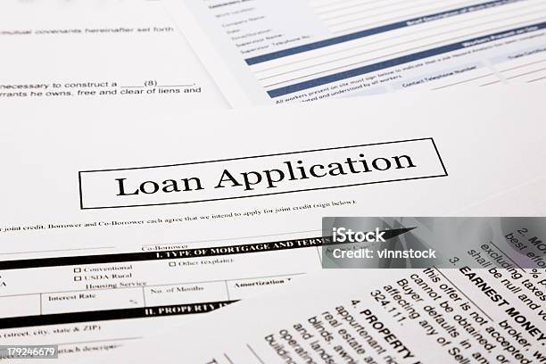 Loan Applikation Stockfoto und mehr Bilder von Abmachung - Abmachung, Auftragen, Autorität