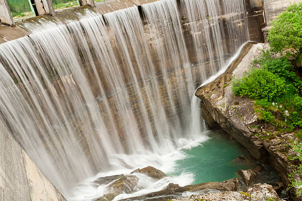 istock Waterfalls in the mountain from a dam 179246751