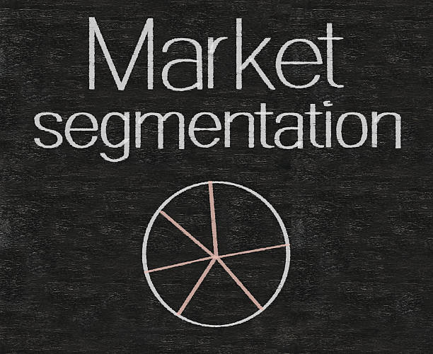 market segmentation written on blackboard background high resolution stock photo