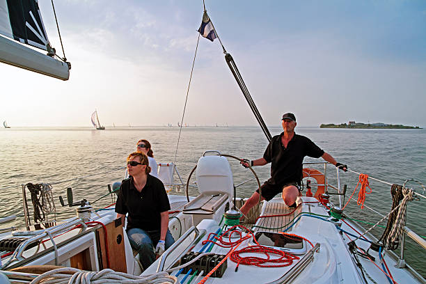 istock Sailing on the IJsselmeer in Netherlands at sunset 179248544