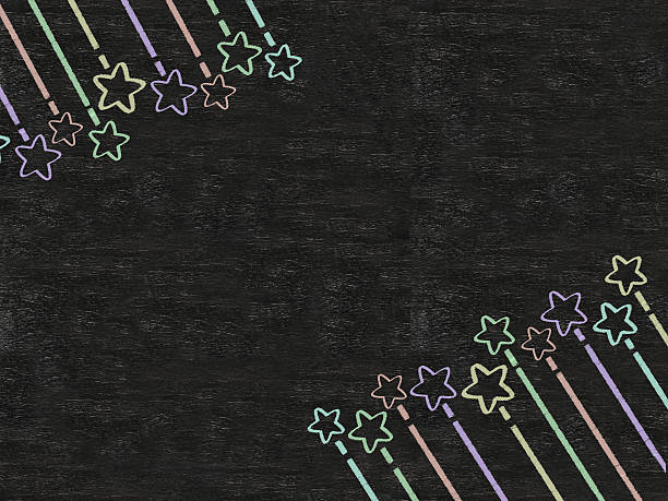 stars colors line written on blackboard background, high resolution stock photo