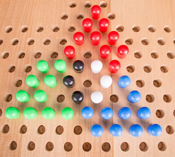 chinese checkers wooden board game