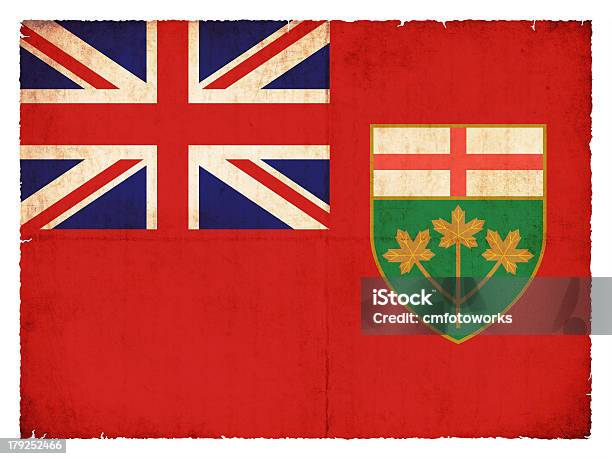 Grunge Flagge Der Provinz Ontario Stockfoto und mehr Bilder von Ausgefranst - Ausgefranst, Beschädigt, Bildeffekt