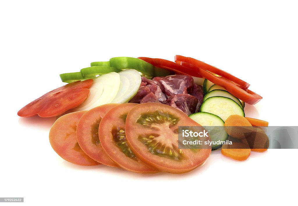 고기 및 야채 - 로열티 프리 건강한 식생활 스톡 사진