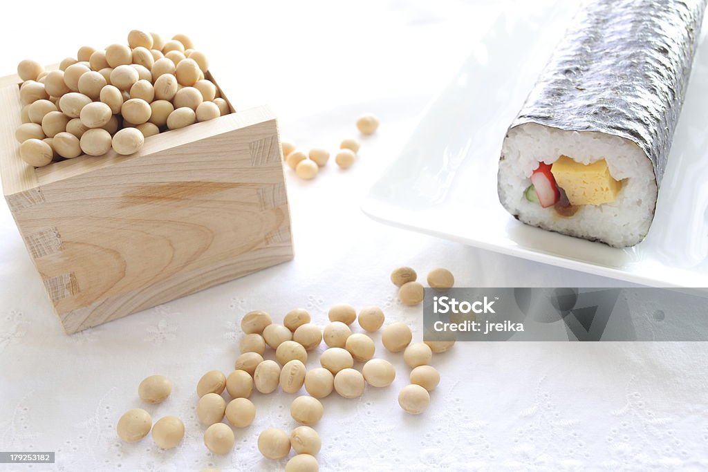 Comida japonesa sushi, sushi para seasaon festival Ehomaki - Foto de stock de Alga marinha royalty-free