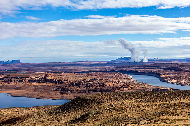 lake powell lake Powell and Glen Canyon, Arizona and Utah, USA gunsight butte stock pictures, royalty-free photos & images