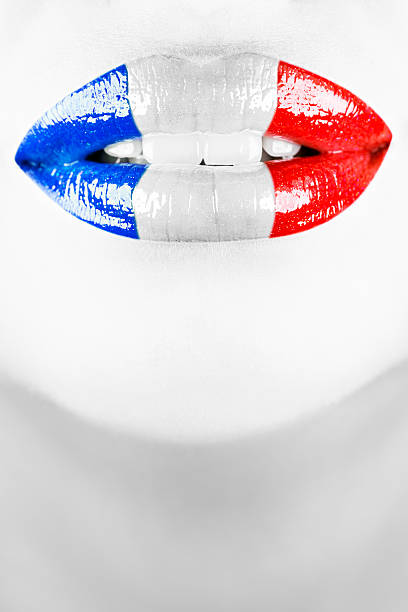Lèvres de français patriot - Photo